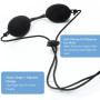 KARELLS Lunettes Bronzage, Lunettes de Solarium, Silicone Souple Durable Confortable, Lunettes de Protections Noir Convient à la