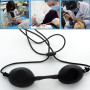 KARELLS Lunettes Bronzage, Lunettes de Solarium, Silicone Souple Durable Confortable, Lunettes de Protections Noir Convient à la