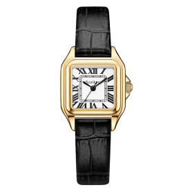 Szaikyri Classique Carrée Montre pour Femmes avec Chiffres Romains Montre de Dames Montre Carrée Femme