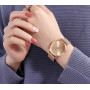 HANNAH MARTIN Très Mince Montre pour Femme Quartz Analogique Étanche Acier Inoxydable