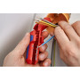 Knipex ErgoStrip Débroussailleuse à dénuder 1,3 cm, 8 mm, en plastique, bleu, rouge, 13,5 cm, 74 g