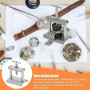 Kit de presse de montre : 15 pièces d'outils d'insertion, presse d'horloge, fermeture de boîtier avec 12 plaques de pression, in