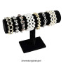 Porte-bijoux pour bracelets et montres, 23,5 x 7 x 13,5 cm, noir, aspect velours