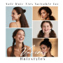 Dreamlover Élastiques à Cheveux, 50 Pièces de Chouchous Cheveux Noirs pour Femmes et Hommes, Attaches pour Queue de Cheval