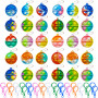 MLPKOI 30PCS Mini Fidget Jouet Porte clés, Jouets Sensoriels à Bulles, Anti Stress Enfants Pop It Fidget Toys, Jouets Sensoriels