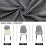 Lydevo Housse de Chaise Scandinave Extensible Lot de 6 Moderne Housse de Salle à Manger Lavable Universel Couverture de Cuisine