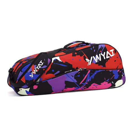 UNISTRENGH Sac de Badminton Tennis Imperméable à l'eau pour 3-6 Raquettes, avec Fermeture éclair, Sac à Dos Sport, pour Hommes F