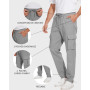 NANAMEEI Pantalon Cargo Homme avec 6 Poches Version Épaissie Pantalons de Travail Taille Elastique Casual Baggy Homme