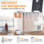 UKKISO Réfrigérateur Portable à Compression 40 L Réfrigérateur de Voiture Portable, 12 V/24V et 100-240V, -4℉-68℉, Numérique Réf