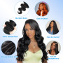 Tissage Bresilien en lot Cheveux Humain Ondulé Vierge Hair 3 Bundles Tissage Bresilien Mèches Brésilien Body Wave Human Hair Nat