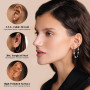 Diamday 4 Paires Boucles d'Oreilles Femmes Plaquée Or 14K Boucle d'Oreille Pendantes Acier Inoxydable Piercing Oreille Dangle Ch