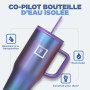 IRON °FLASK Mug Isotherme avec Paille et Poignée - 1.2L - Gobelet Isotherme en Inox À Double Paroi - Tasse Anti-fuite Sous Vide 