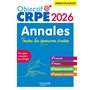 Objectif CRPE - Annales Toutes les épreuves écrites : Français-Maths-HG-Sciences et technologie 2026
