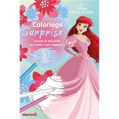 Disney Princesses - Coloriage surprise (Ariel) - Colorie et découvre les motifs