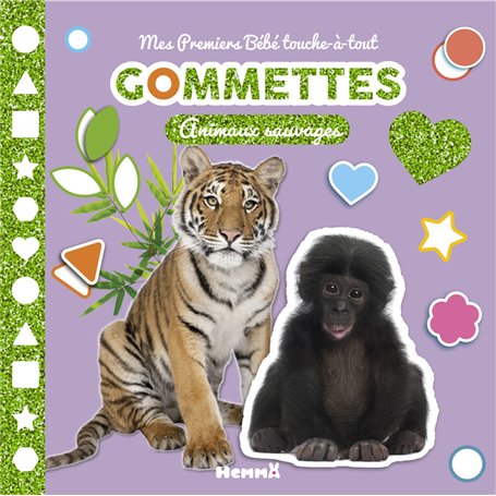 Mes Premiers Bébé touche-à-tout - Gommettes - Animaux sauvages