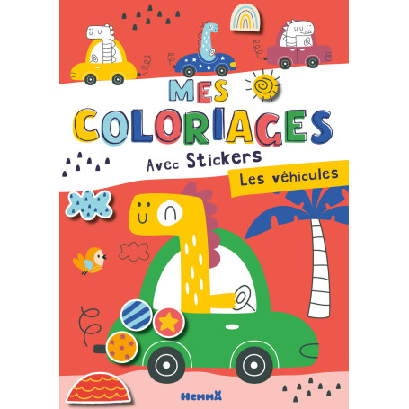 Mes coloriages avec stickers - Les véhicules