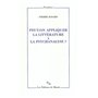 Peut-on appliquer la littérature à la psychanalyse ? 17,61 €