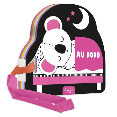 Mon premier livre poussette en noir et blanc - Au dodo