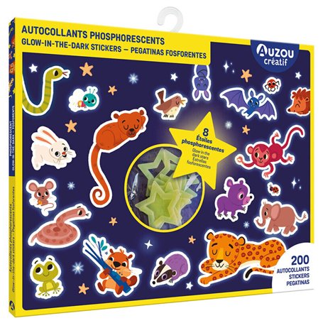 Autocollants phosphorescents - 8 étoiles phosphorescentes !