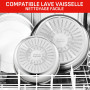 Tefal Ingenio Lot de 4 pièces, Casseroles 16/18/20 cm + 1 poignée amovible, Induction, Acier inoxydable, Empilable, Gain de plac