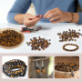 TOAOB 100pcs Perles Oeil de Tigre 6mm Perles Pierre pour Bracelet Naturelles Perle Rondes en Vrac de Pierres Gemme Énergie pour 