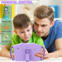 Ascrecem Tablette Educative Enfant 7 Pouces Android Tablette Enfants avec WiFi6 Bluetooth Quad Core 2Go RAM 32Go ROM Tablet Bebe
