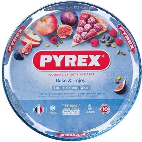 Moule a tarte - PYREX - 1450153 - En verre borosilicate - 31 cm