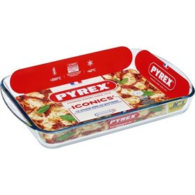 Plat a lasagnes - PYREX - 1450033 - Rectangulaire - En verre borosilicate - 40 x 27 cm