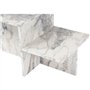 Table basse - HARMONY - Rectangulaire - Effet marbre Freesia - 80 x 40 x 40 cm