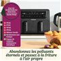 Friteuse sans huile CUISINART - Airfryer AFD10OBLE - Capacité 10,4L - Double cuves - Noir - 2400W