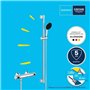 Ensemble de douche - 1 jet - Mitigeur thermostatique - GROHE - 34805001 - Gris
