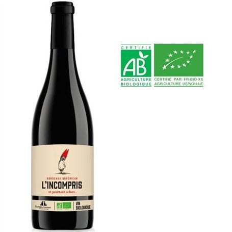 L'Incompris 2020 Bordeaux Supérieur - Vin rouge de Bordeaux - Bio
