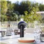 Lampe de table sans fil - LUMISKY - TOD BLACK - H28 cm - Tete orientable - LED blanc chaud