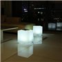 Cube solaire lumineux - LUMISKY - CASY - H30 cm - Tabouret table basse - LED blanc et multicolore