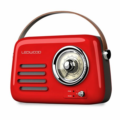 Radio Transistor Ledwood ALMA RED Rouge 30 W