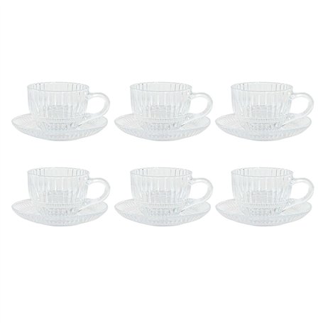 Ensemble de tasses à café Home ESPRIT Transparent 240 ml