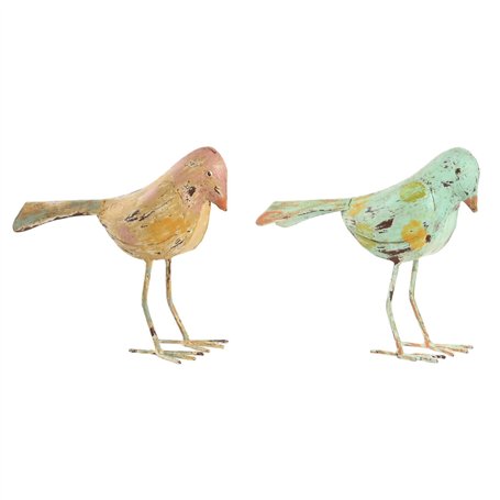 Figurine Décorative Home ESPRIT Vert Rose 26 x 9 x 24 cm (2 Unités)