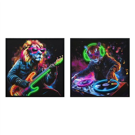 Cadre Home ESPRIT Noir Vintage 83 x 3