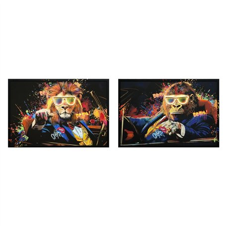 Cadre Home ESPRIT Noir Moderne 93 X 3 X 63 CM (2 Unités)