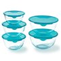 Ensemble de Boîtes à Lunch Pyrex Transparent Turquoise 5 Pièces