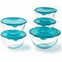 Ensemble de Boîtes à Lunch Pyrex Transparent Turquoise 5 Pièces
