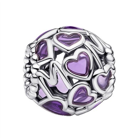 Perle de verre Femme Pandora 793772C01 Violet Argenté