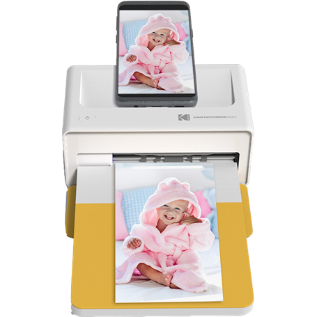 Imprimante Photo instantanée Dock Printer PD460 WiFi + Bluetooth® + 10 films photos Jaune Kodak