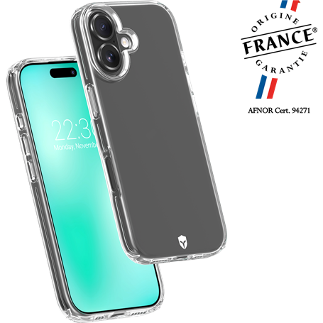 Coque renforcée iPhone 17 FEEL Origine France Garantie 2m Transparente + Garantie à vie - Origine France Garantie Force Case