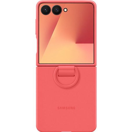 Coque Samsung Galaxy Z Flip 7 Silicone avec Anneau Corail Samsung