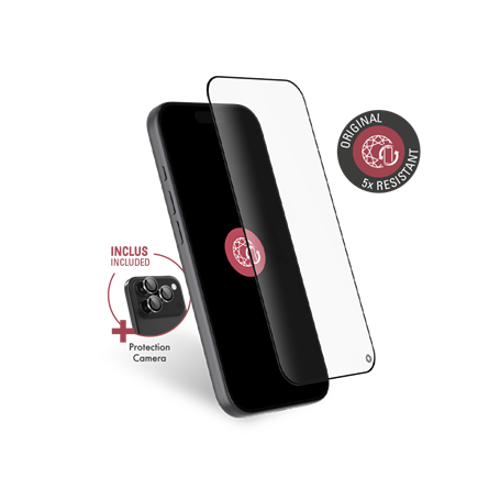 Pack Protège-écran iPhone 17 Pro Max 2.5D Original + 3 Protège Lentilles + Garantie à vie - Certifié GRS Force Glass