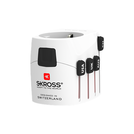 Adaptateur voyage USB A PRO WORLD Universel Blanc Skross