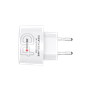 Adaptateur Chargeur Voyage USB A + USB C 65W Power Delivery Europe Blanc Skross