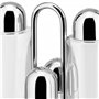 Alessi | 5070 - Ensemble de Porte-condiments Design pour Huile, Vinaigre, Sel et Poivre en Acier Inoxydable 18/10 et Verre Crist