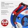 Brennenstuhl 1208230 50m H05RR-F 3G1,5 Garant Enrouleur de câble IP44, Rouge/Noir/Bleu